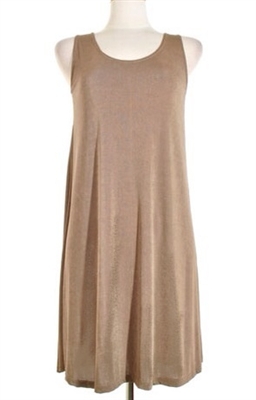 Short tank dress - taupe - polyester/spandex