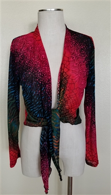 slinky shrug - red/green tie dye polyester/spandex, Jostar, great for ...