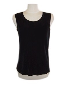  Calison Women's Acetate Spandex Slinky Tank Top Made in USA  1X-Large Black : Clothing, Shoes & Jewelry